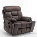 Antique Brown Velvet Power Lift Recliner Chair – German OKIN Motor, 8-Point Massage, Lumbar Heat, 26" Wide Seat, Cup Holder, for Elderly